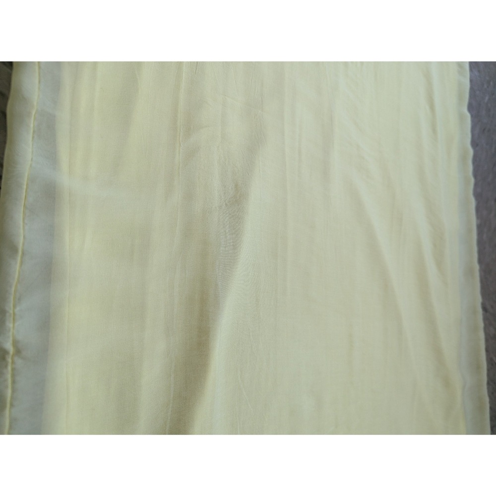 Made in Italy Yellow Silk Blend Lined Chiffon V-Neck Shift Dress Medium - Picture 4 of 8